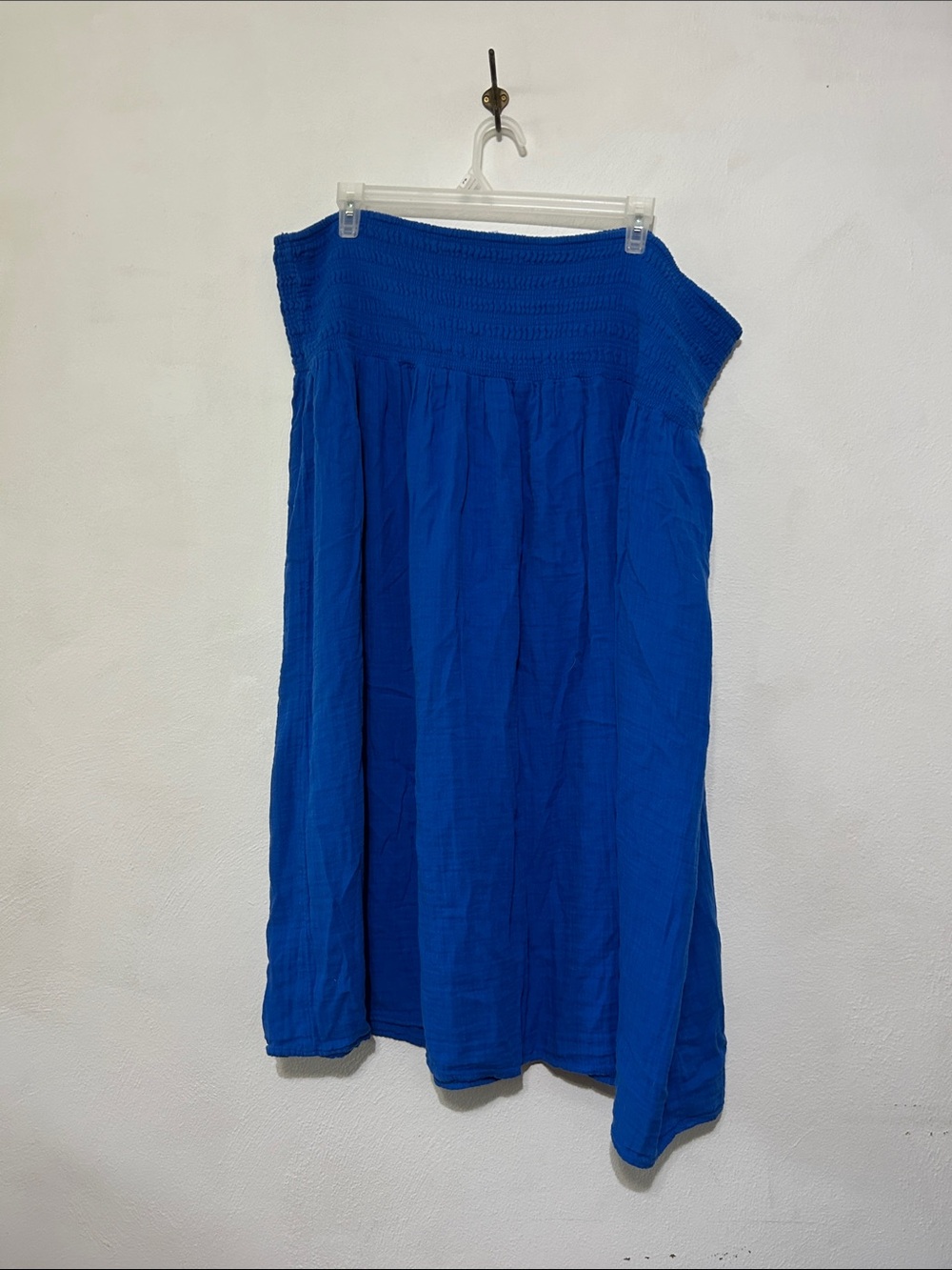 Old Navy Cobalt Blue Smocked Midi Skirt